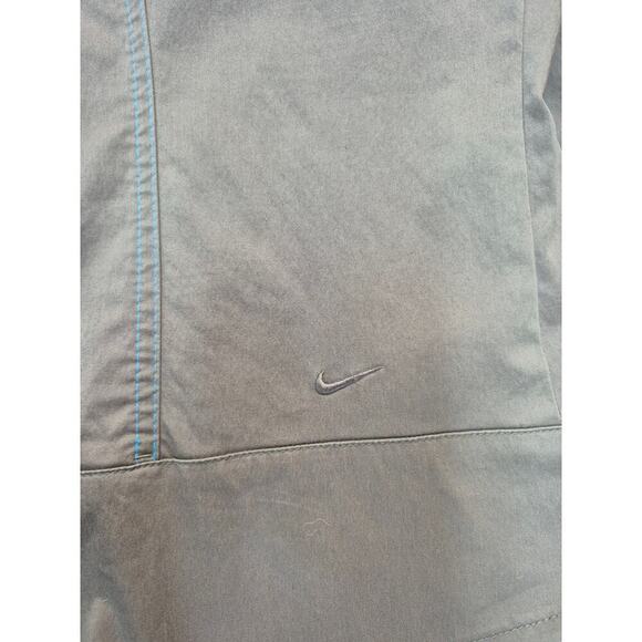 Nike Dry Fit  Tan Golf Jacket Turquoise Blue Stitching Womens XL - Picture 8 of 9